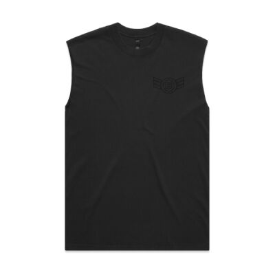 Flying B - Black on Black - 5084 Mens Heavy Faded Tank Thumbnail